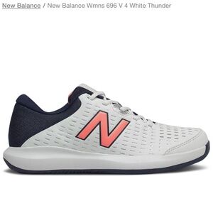 New Balance Women’s 696V4 'White Thunder’ Tennis Sneaker Size 8.5